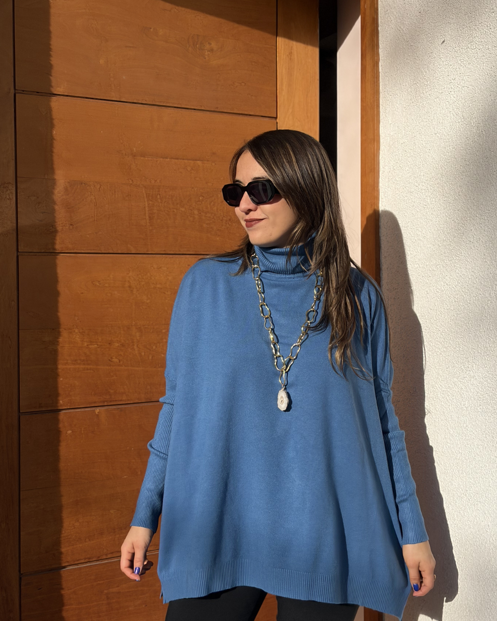 Sweater Nina - Azul piedra