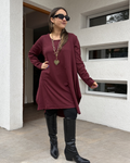 Vestido Paula - Burdeo