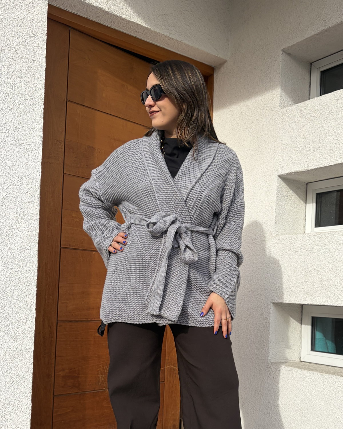 Chaqueton Kimono - Lana - Gris