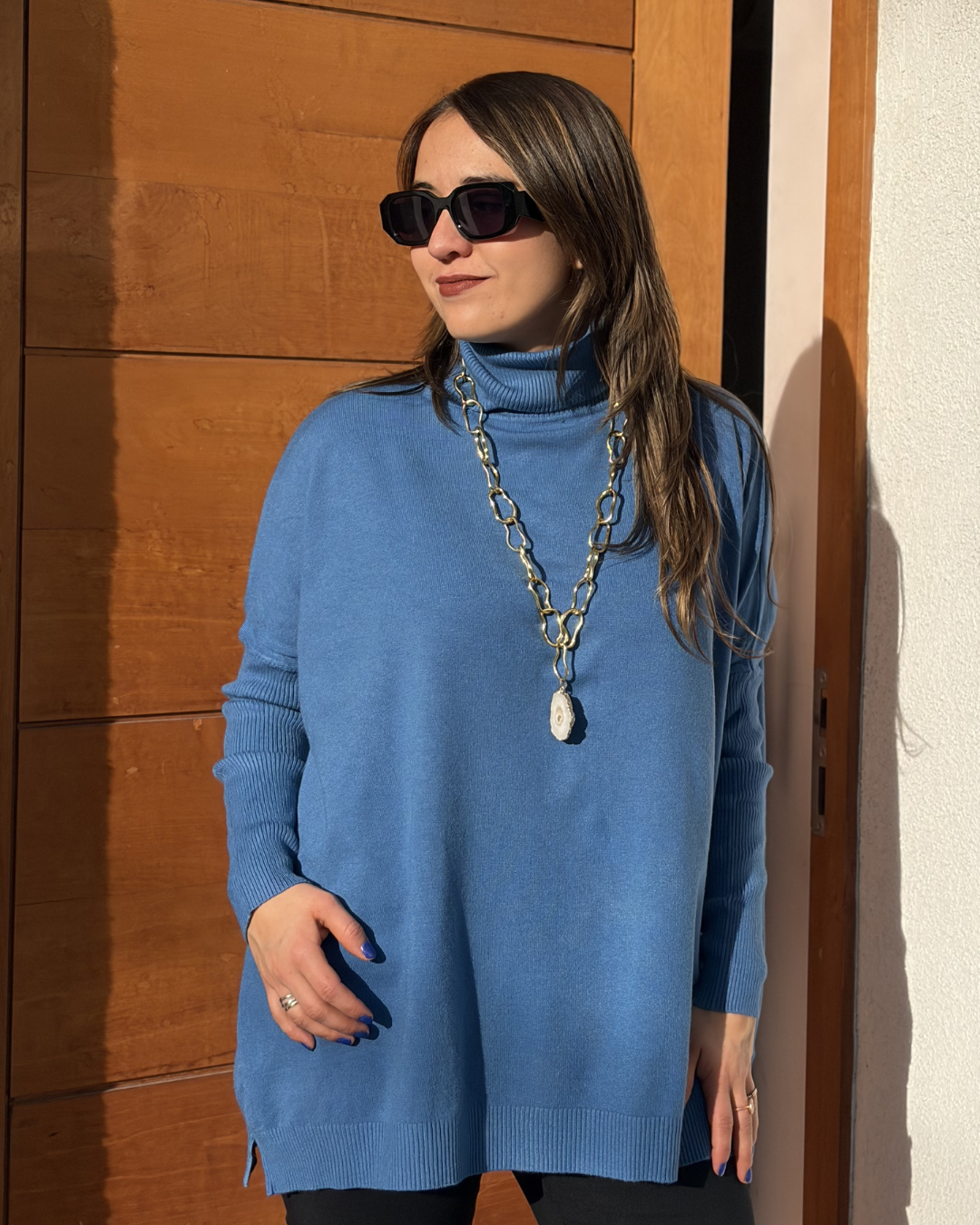 Sweater Nina - Azul piedra