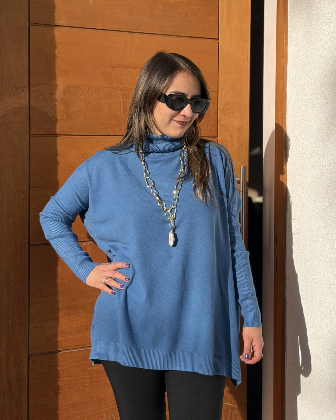 Sweater Nina - Azul piedra