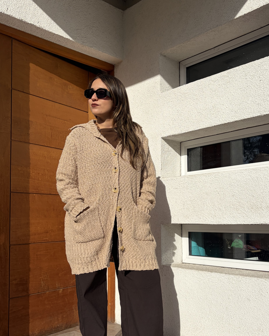 Chaleco Mili - botones - Beige