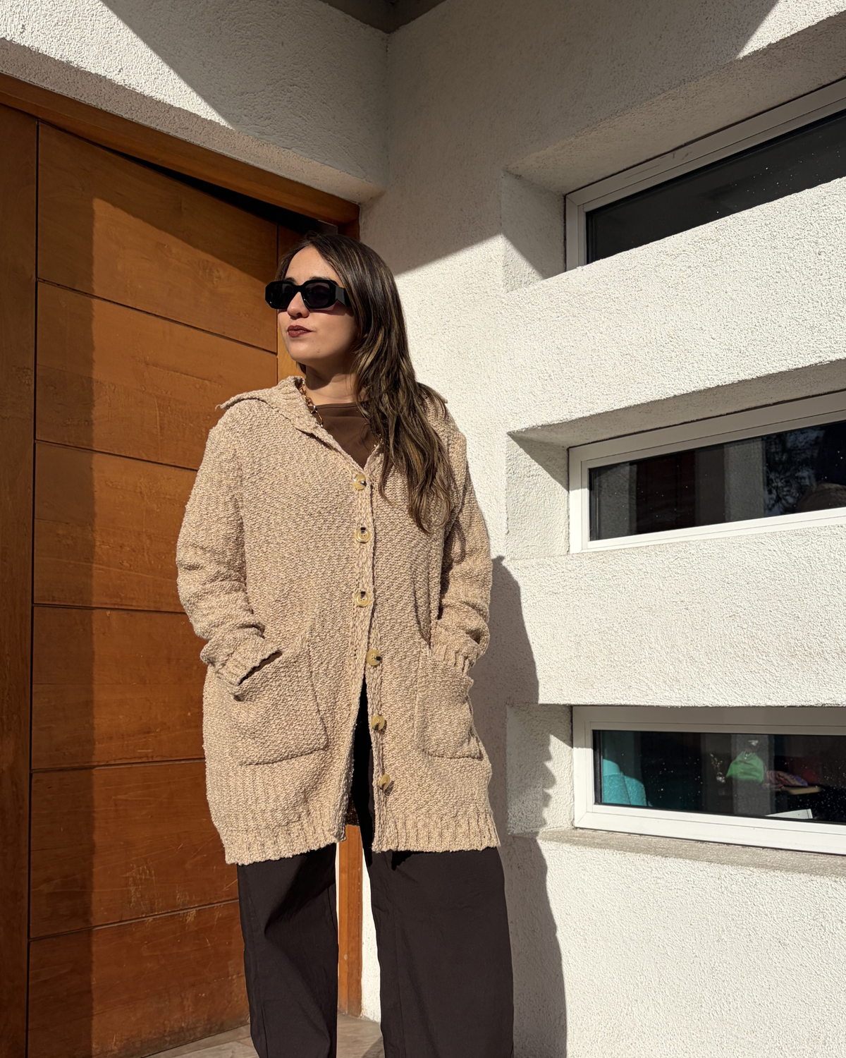 Chaleco Mili - botones - Beige