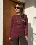 Polera Asimetrica micropolar - Burdeo