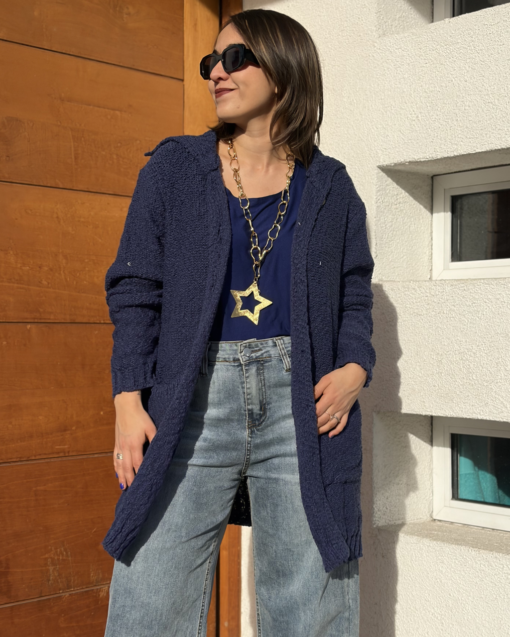 Chaleco Mili - botones - Azul