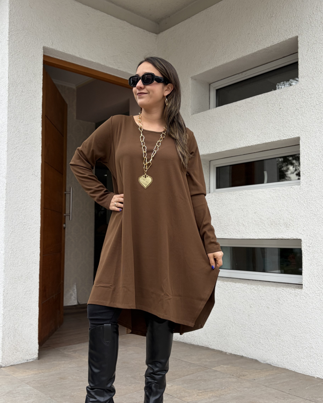 Vestido Paula - Cafe