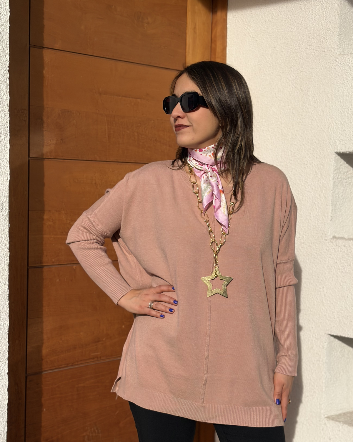 Sweater Luna - Palo rosa
