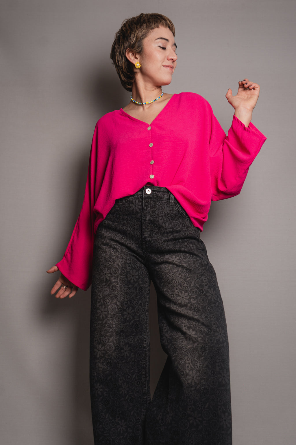 Blusa Mariposa - Fucsia