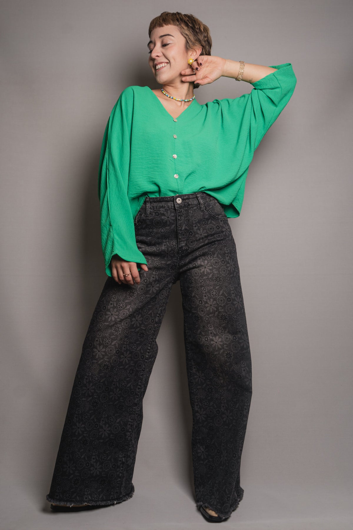Blusa Mariposa - Verde oscuro
