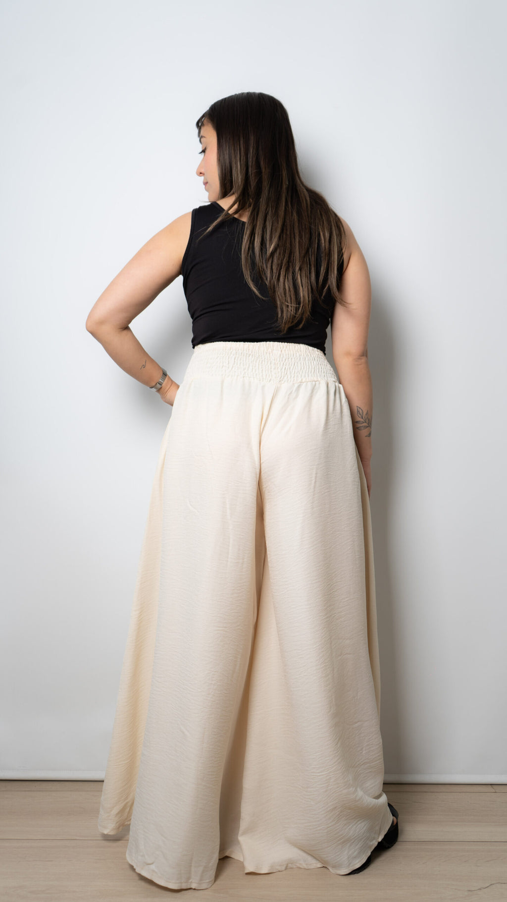 Pantalon Palazo ancho - Crudo