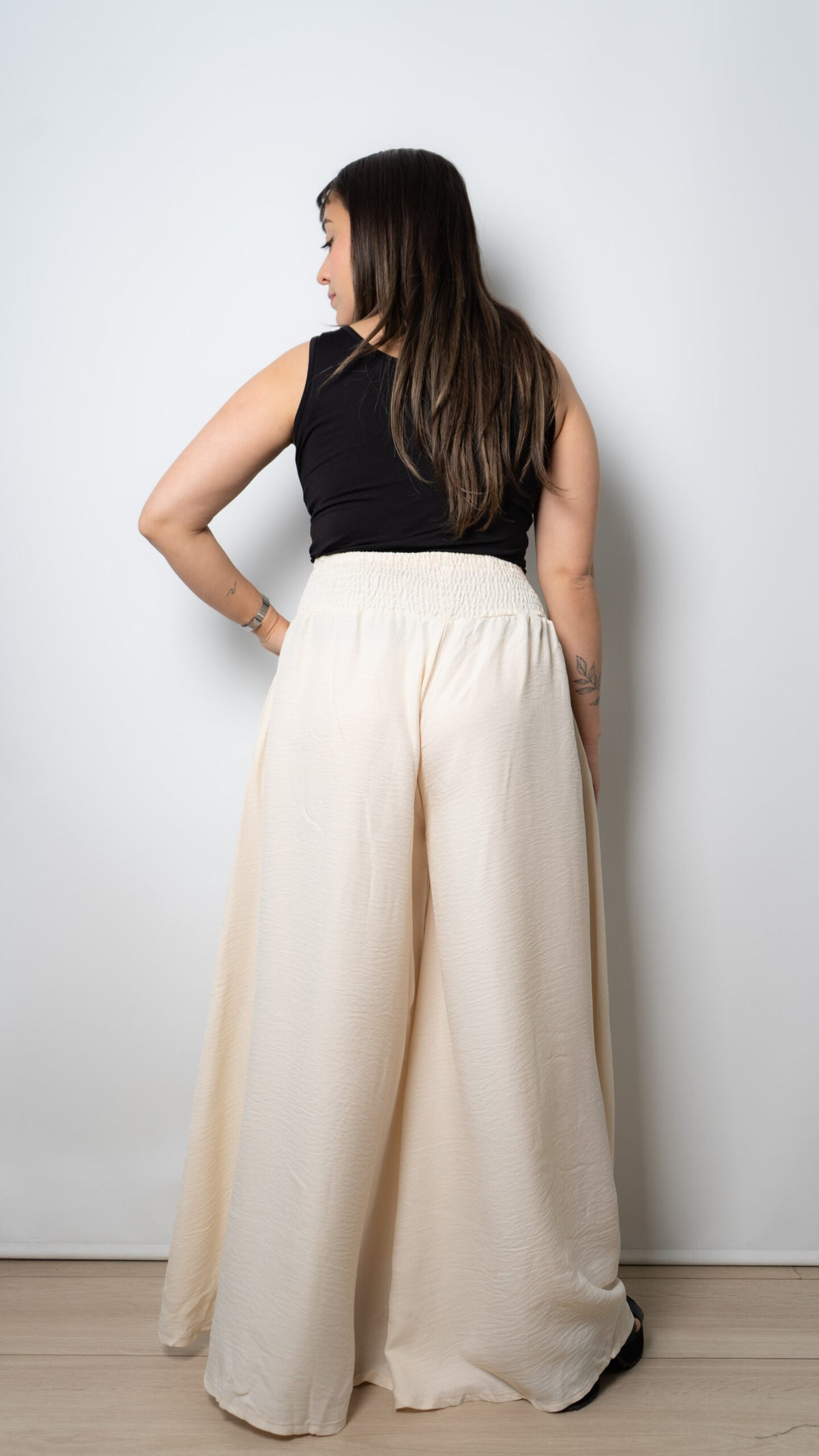 Pantalon Palazo ancho - Crudo