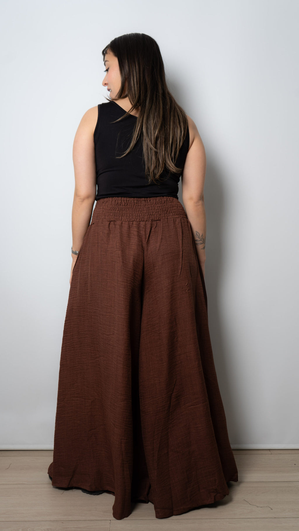 Pantalon Palazo ancho - Cafe