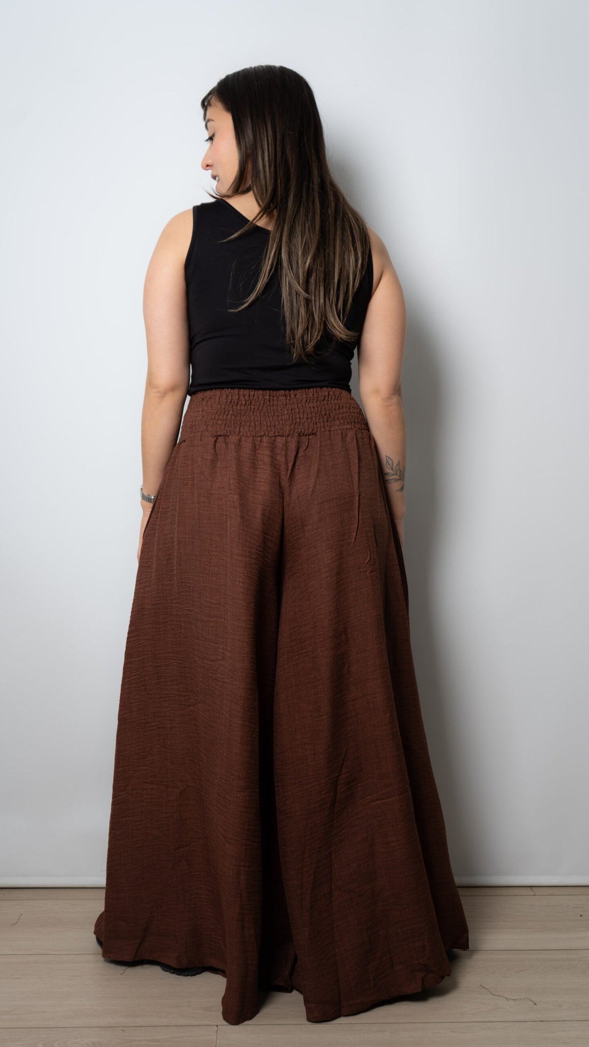 Pantalon Palazo ancho - Cafe