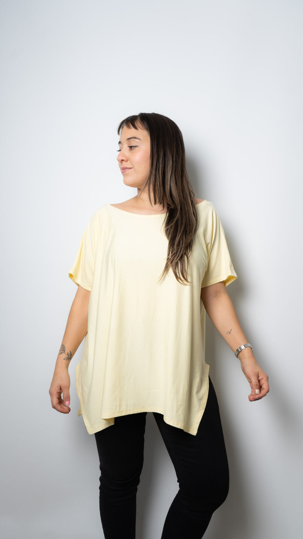 Polera algodón Emilia - Amarillo pastel