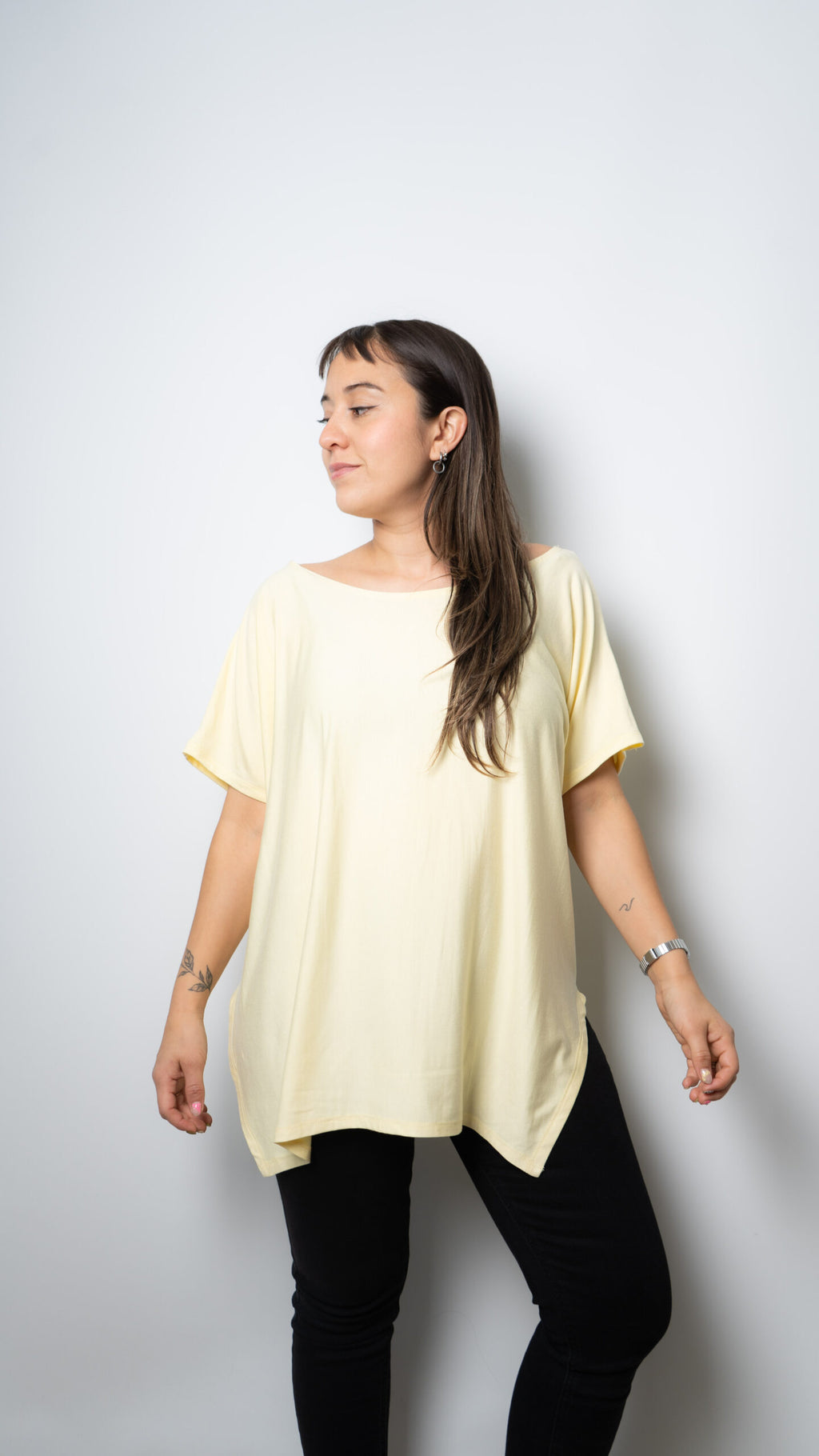 Polera algodón Emilia - Amarillo pastel