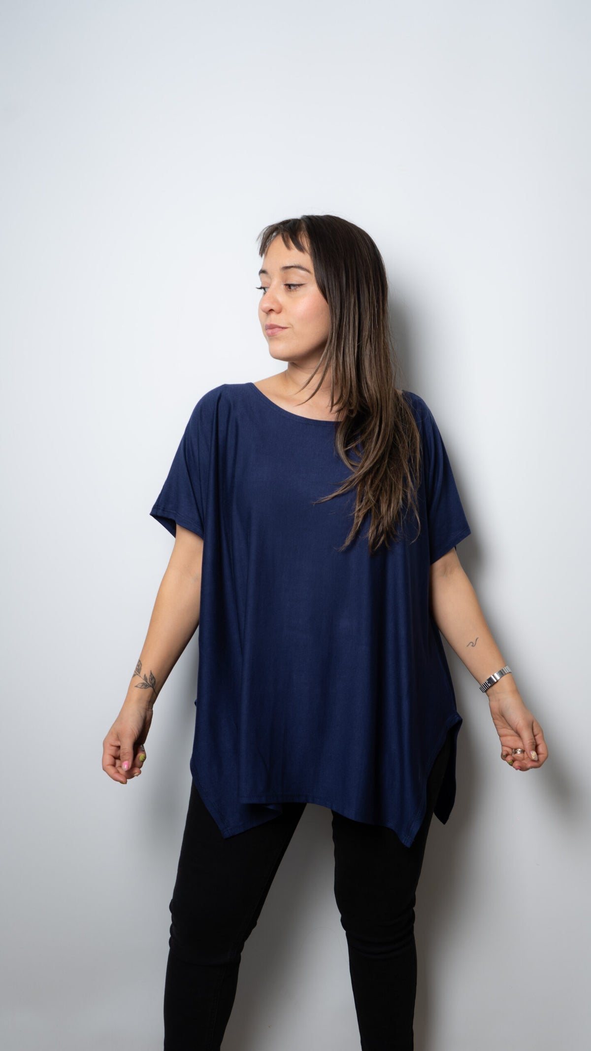 Polera algodón Emilia - Azul marino