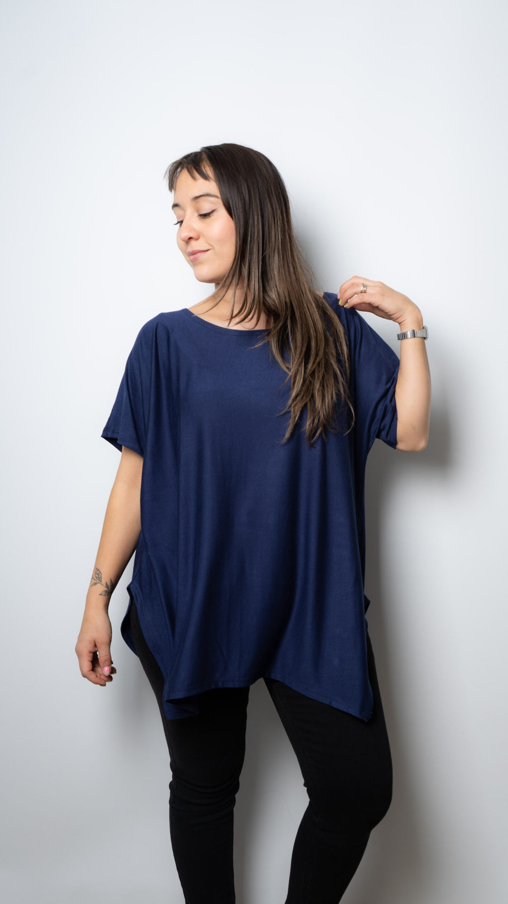 Polera algodón Emilia - Azul marino