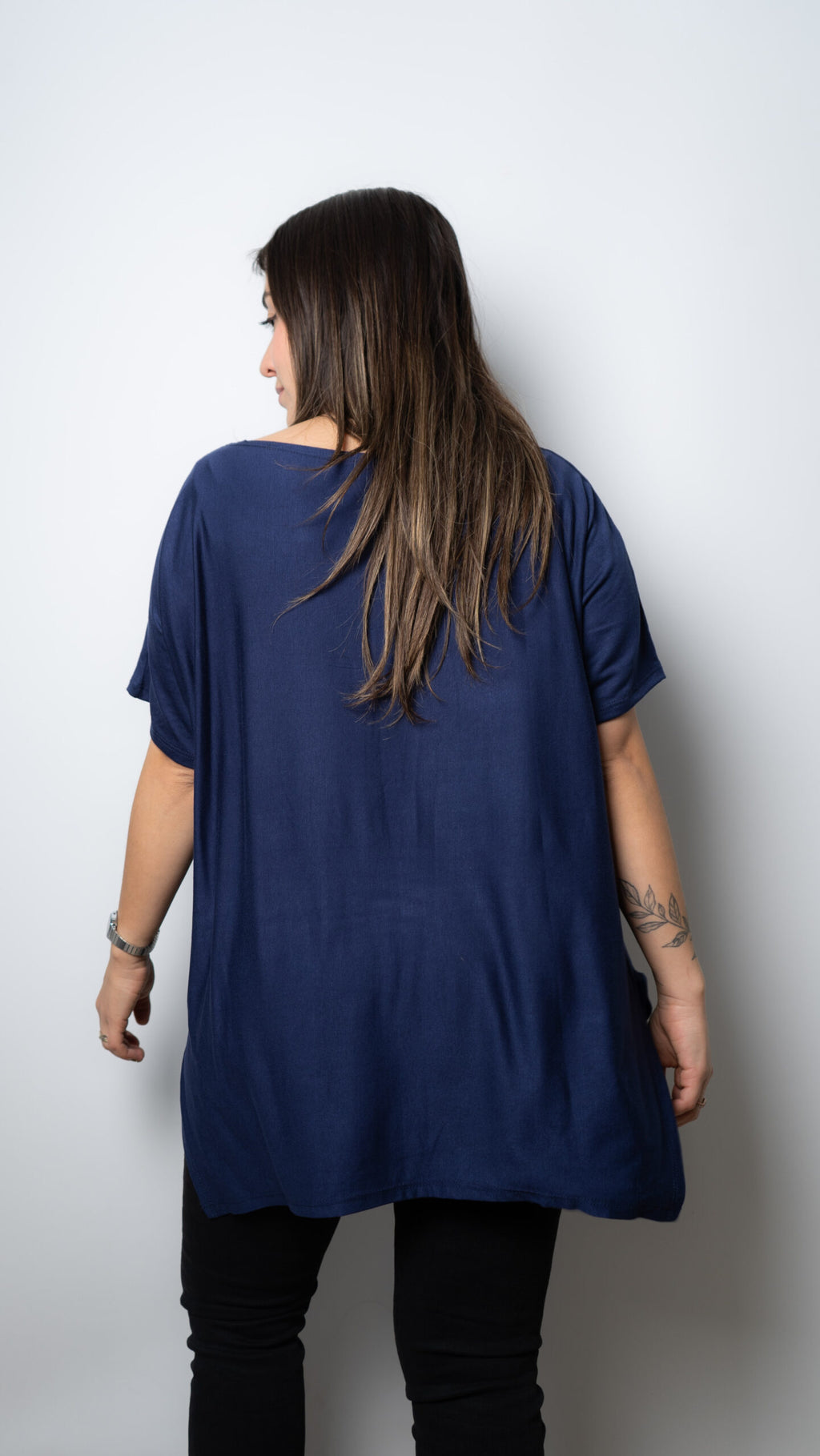 Polera algodón Emilia - Azul marino