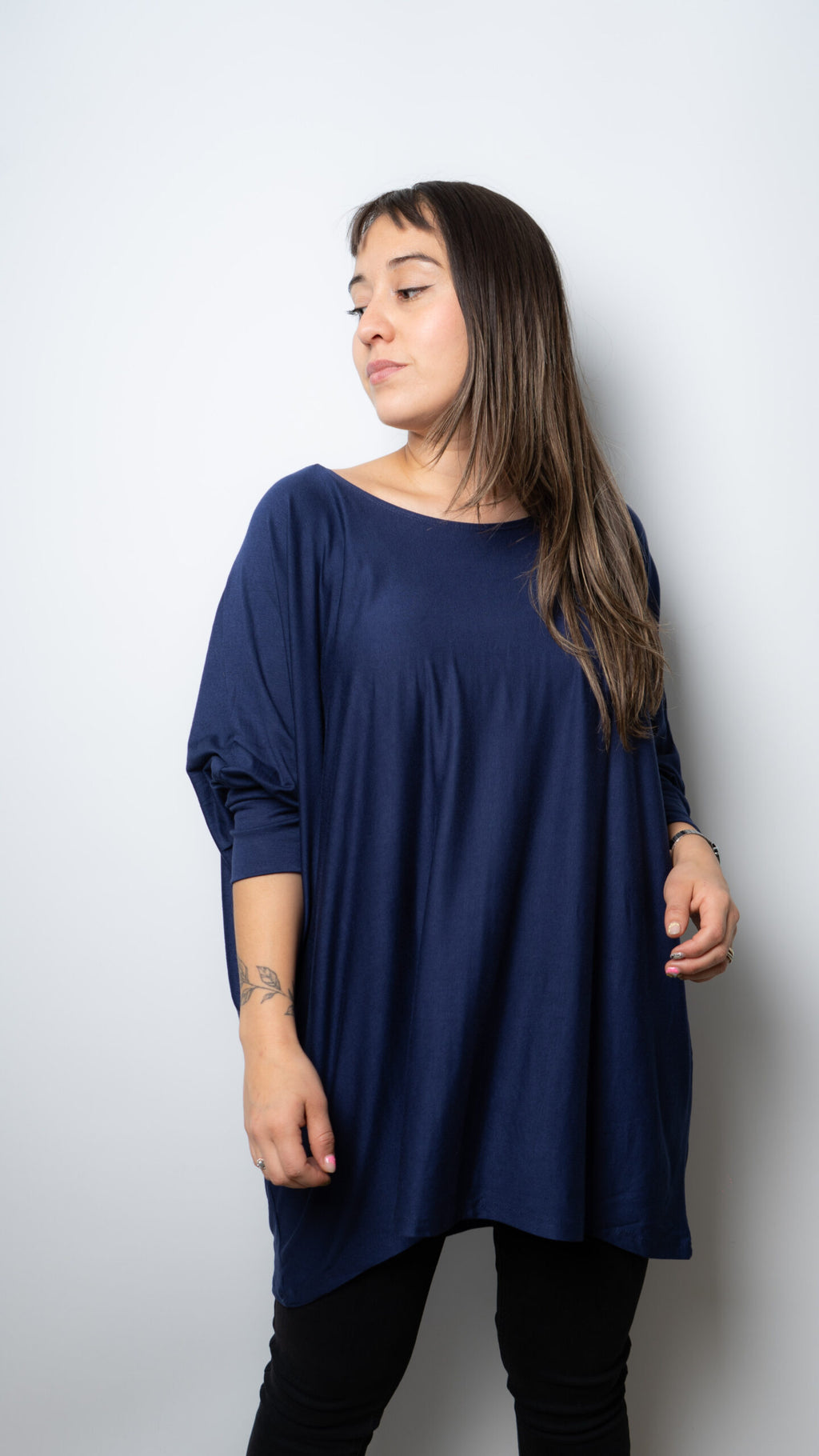 Polera Monica - con mangas - Azul marino