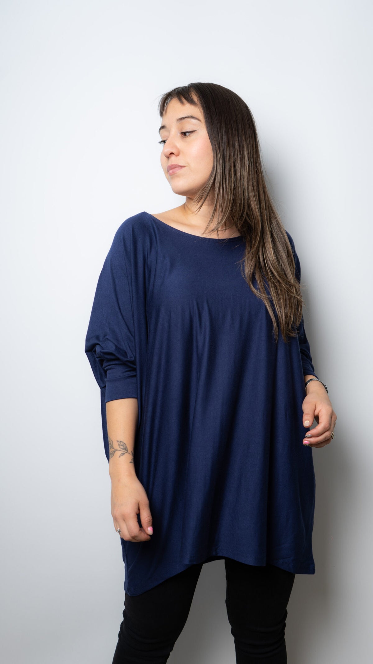 Polera Monica - con mangas - Azul marino