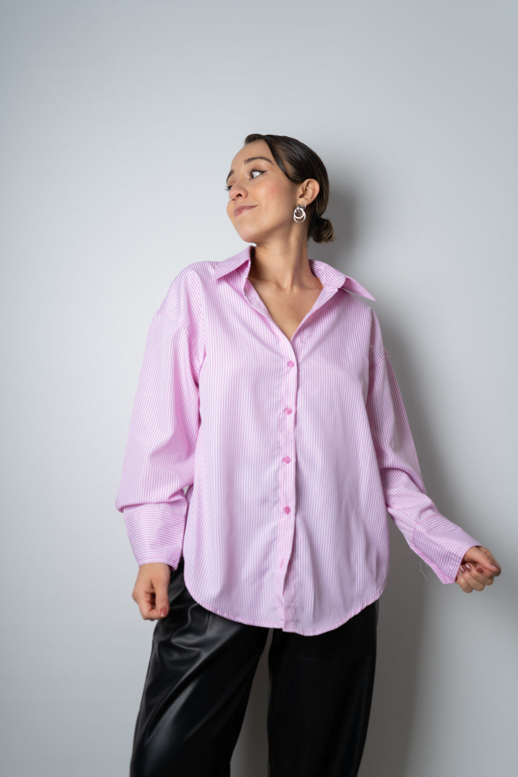 Blusa Rayada Blaire - Blanca con rosada