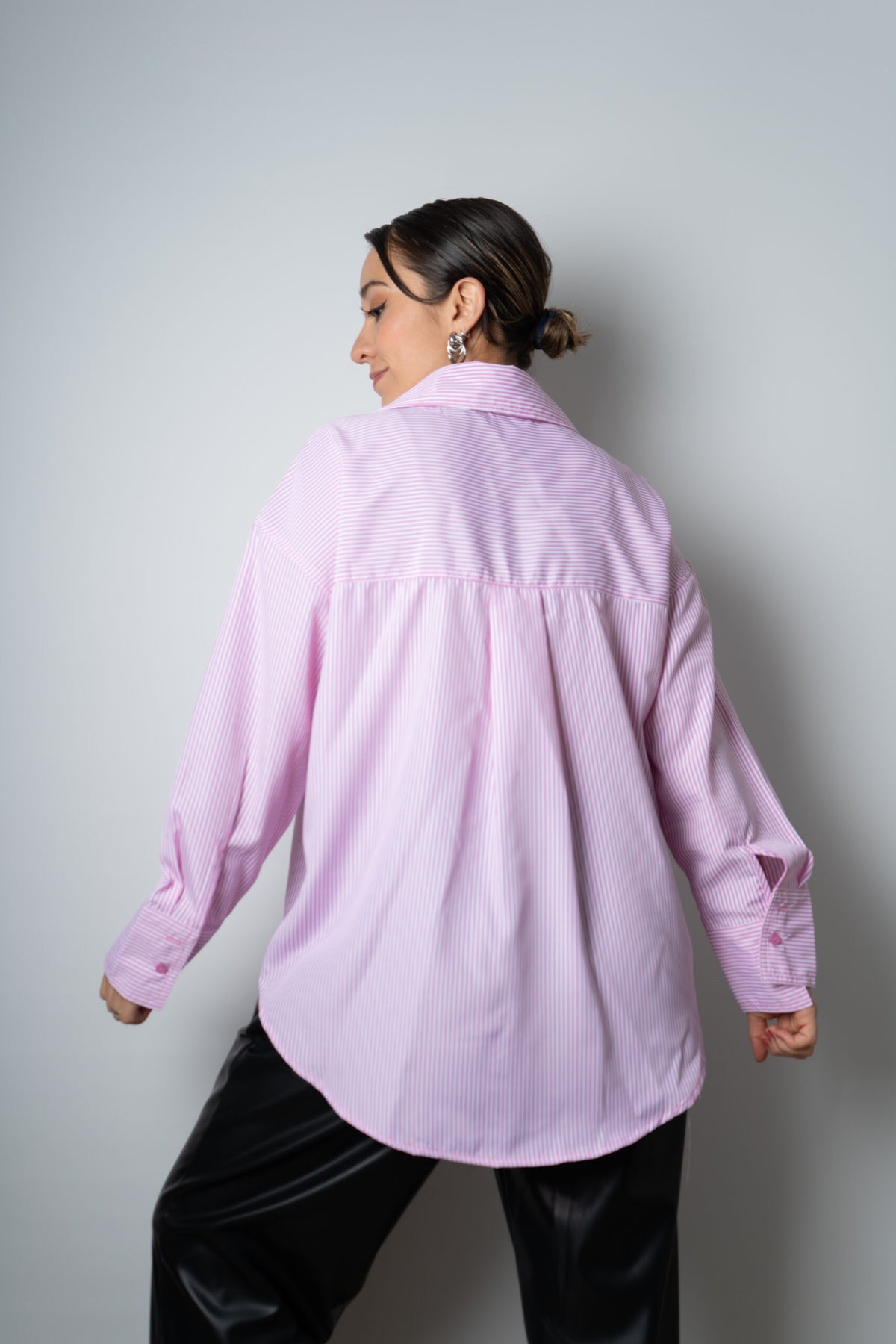 Blusa Rayada Blaire - Blanca con rosada