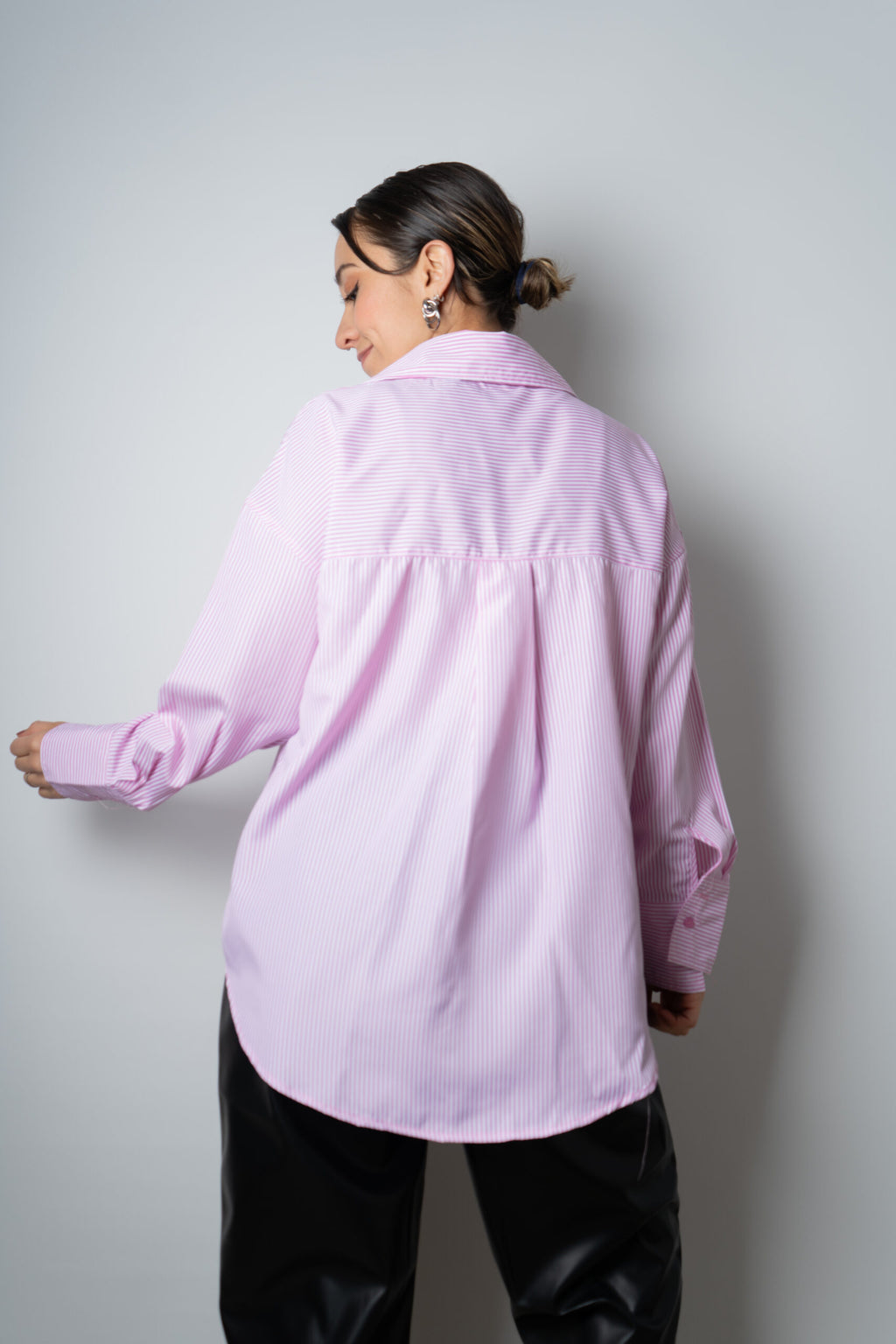 Blusa Rayada Blaire - Blanca con rosada