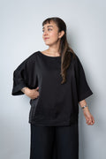 Polera satin Emilia - Negra