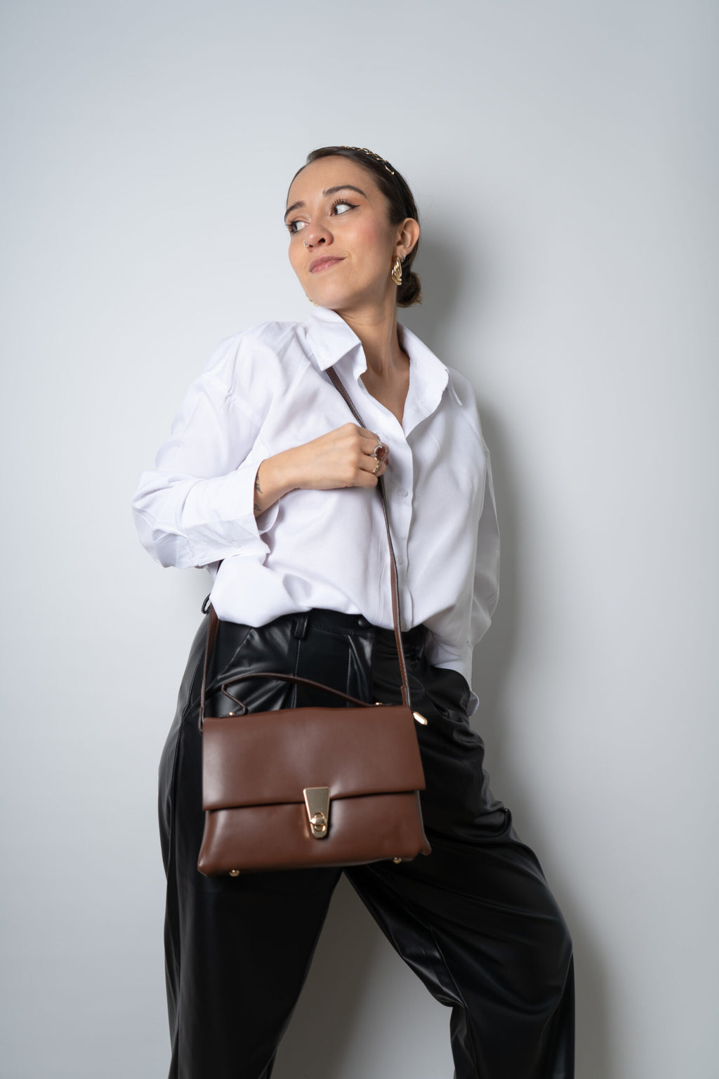 Cartera Ines - Cafe oscuro