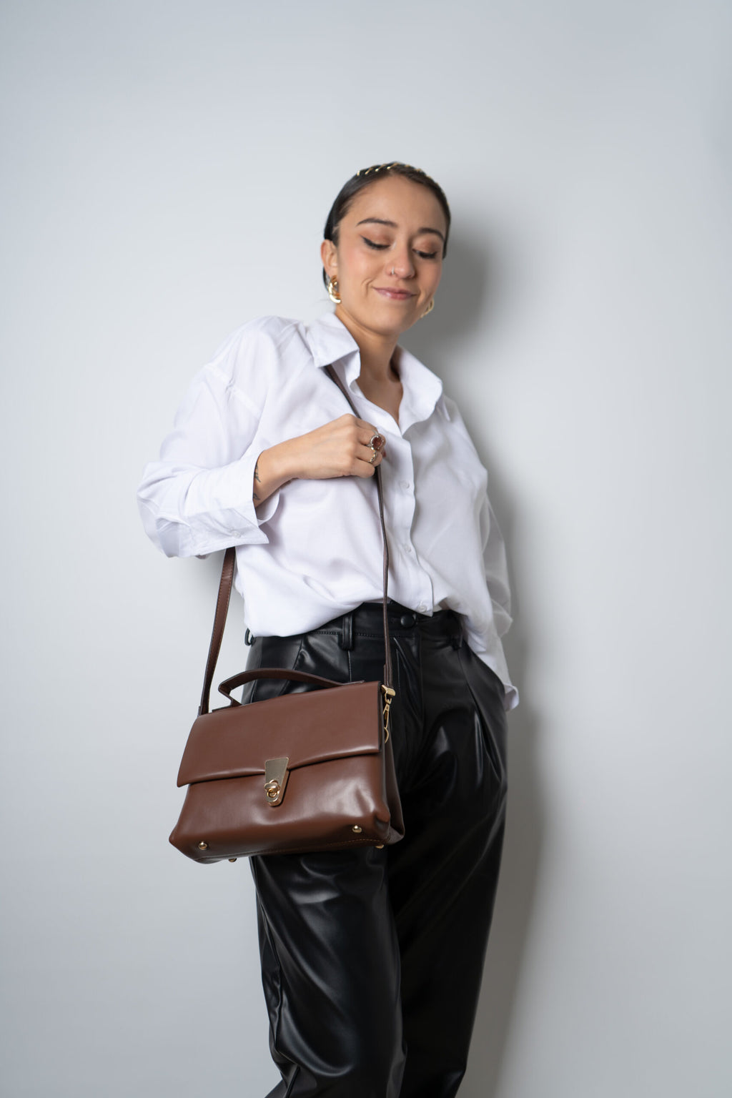 Cartera Ines - Cafe oscuro