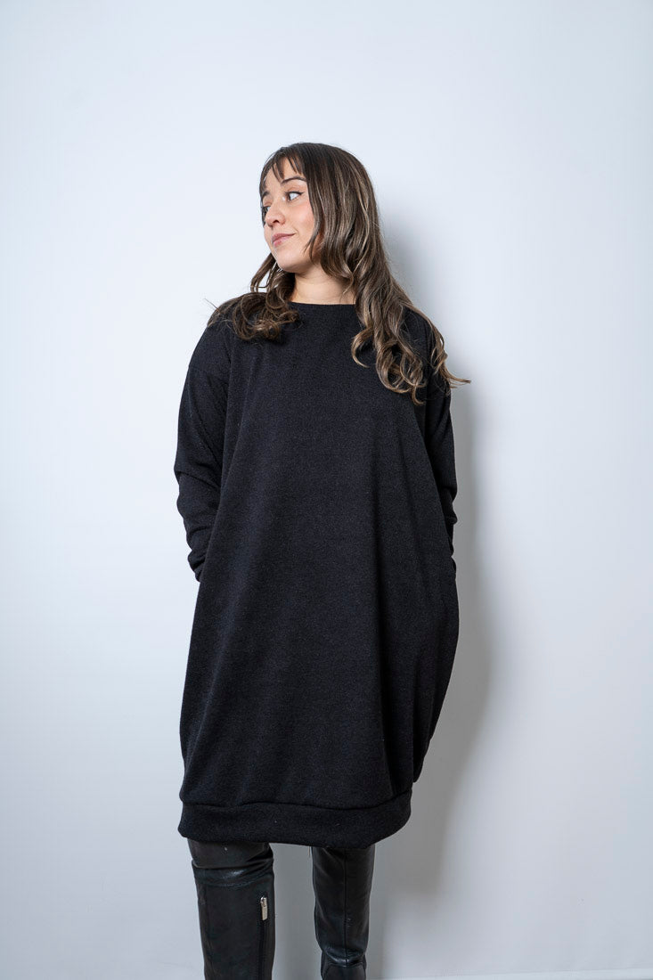 Vestido Lanilla Lily - Negro