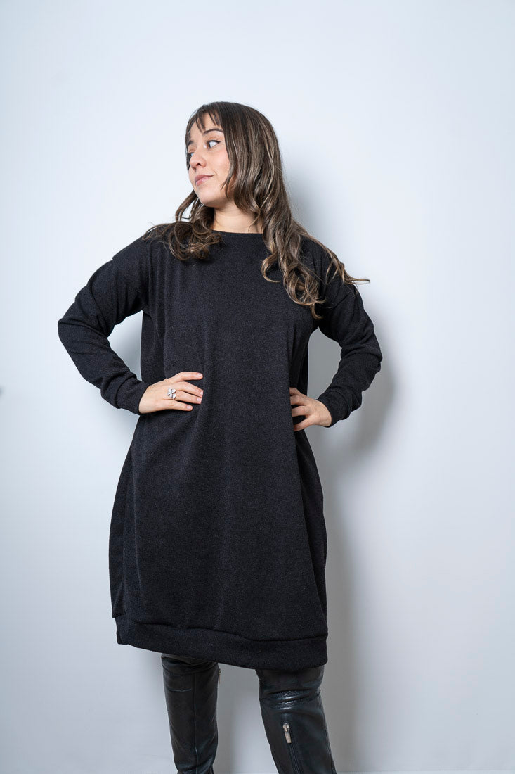 Vestido Lanilla Lily - Negro