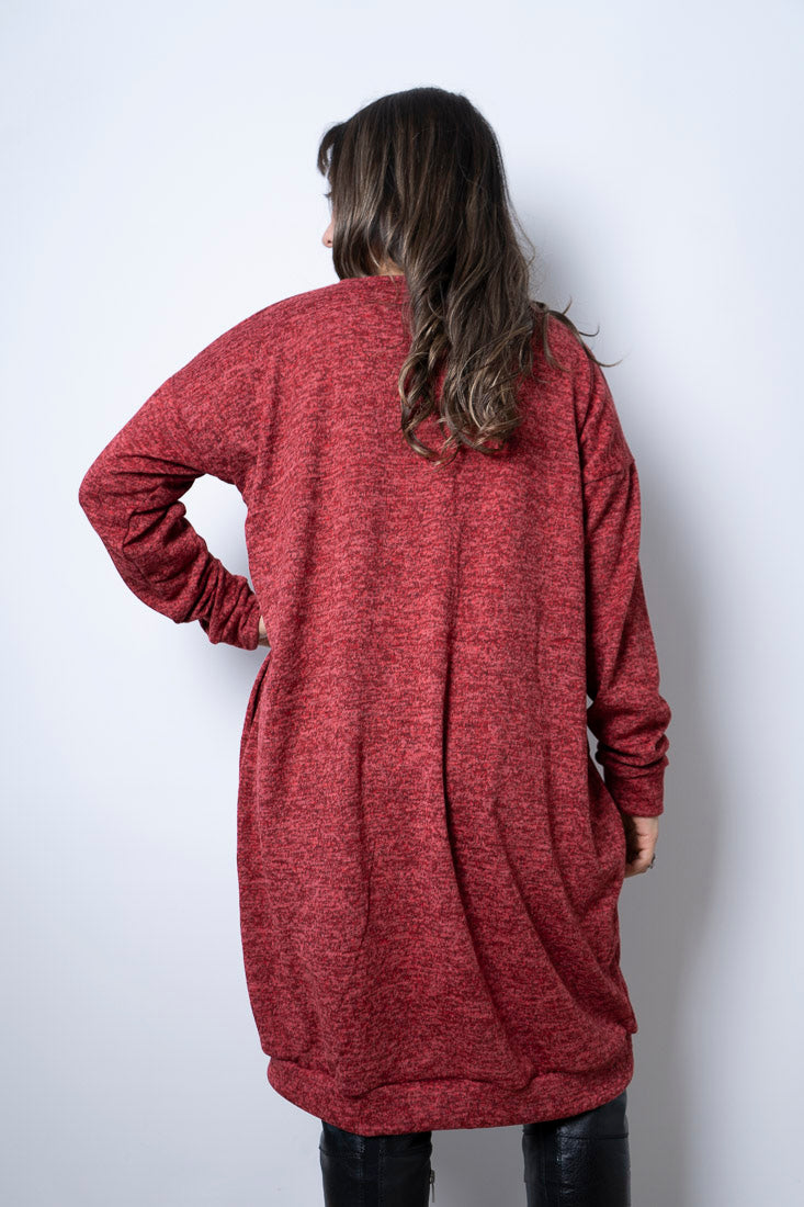 Vestido Lanilla Lily - Jaspeado terracota