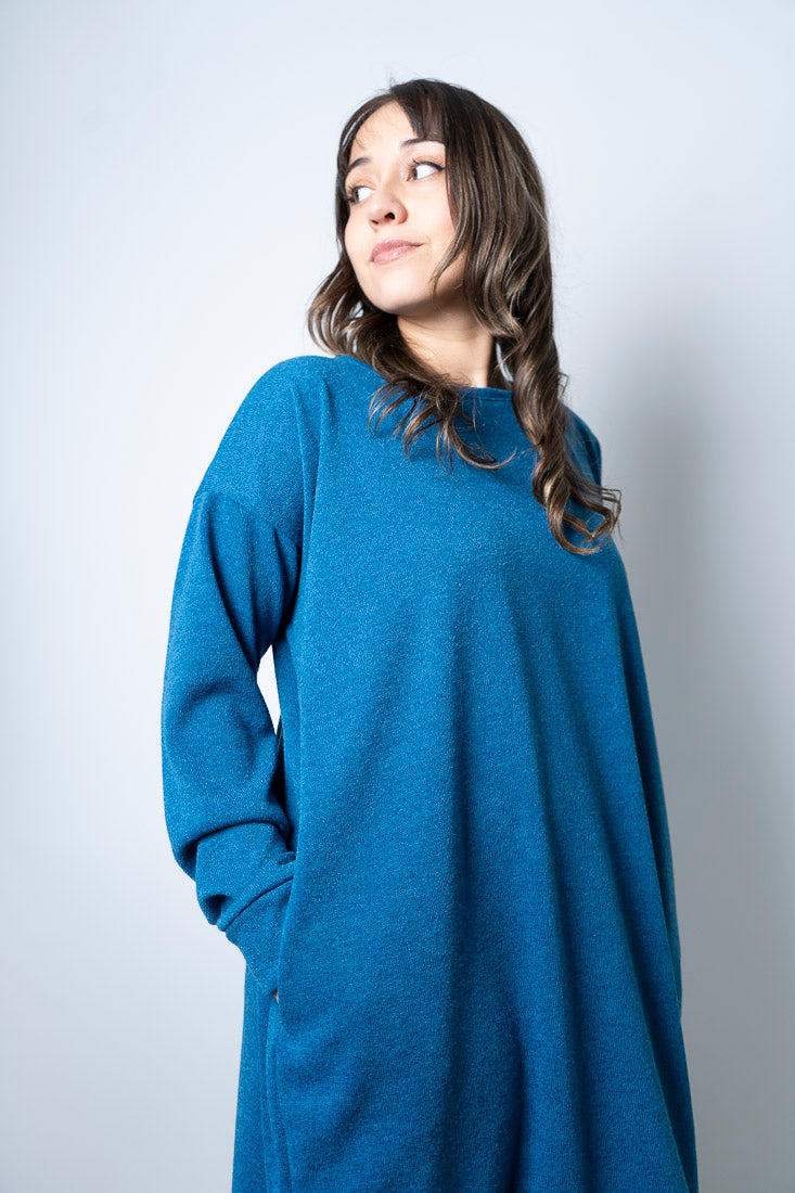 Vestido Lanilla Lily - Azul