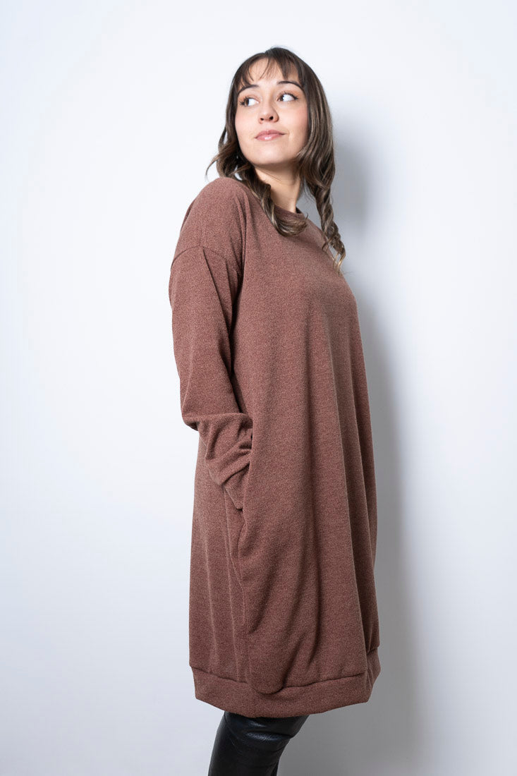 Vestido Lanilla Lily - Cafe