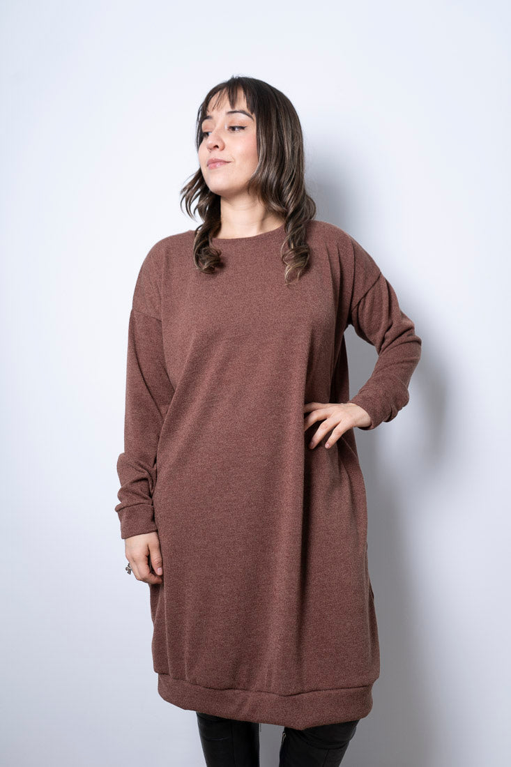 Vestido Lanilla Lily - Cafe