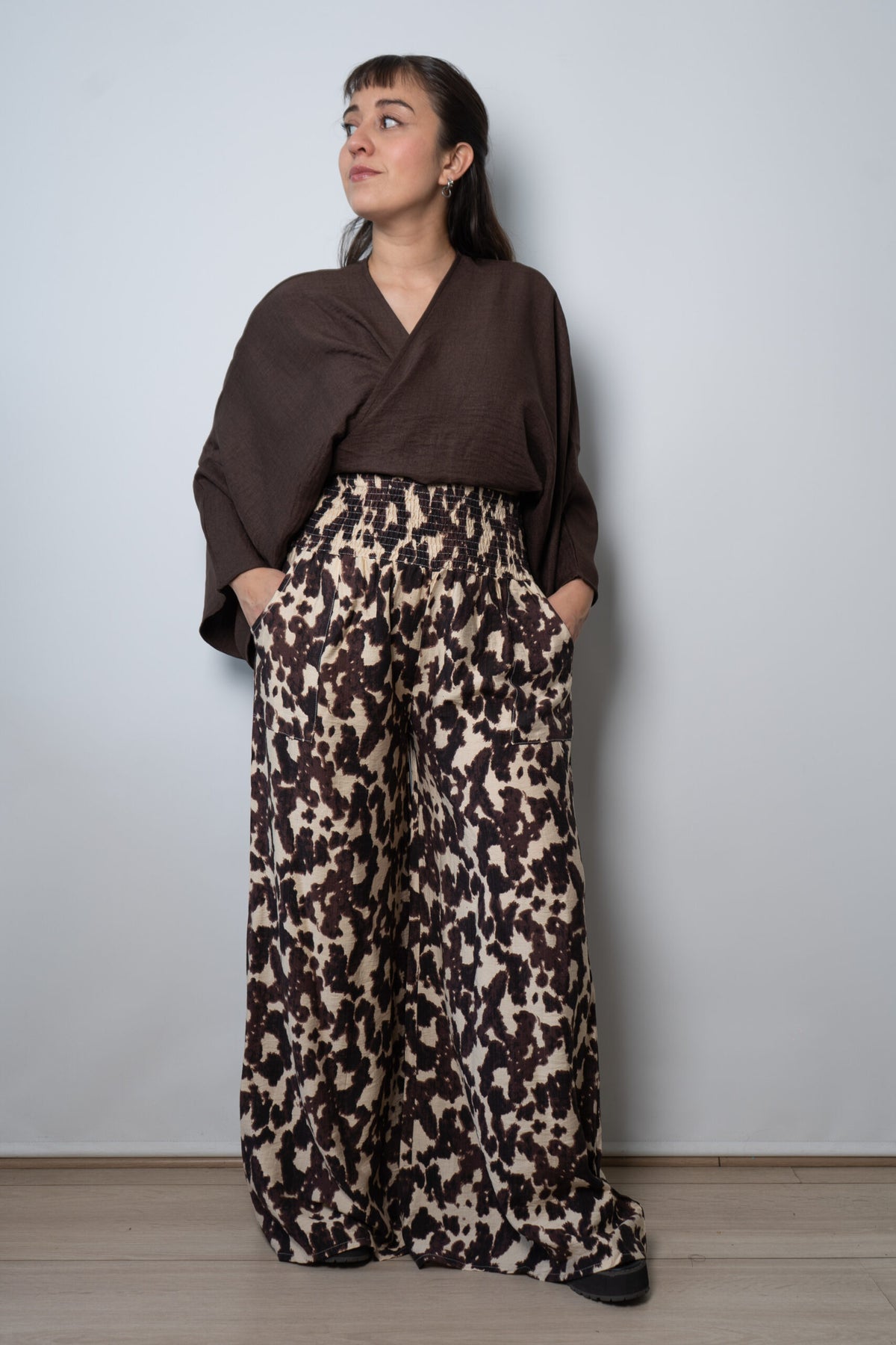 Pantalon Estampado - Cafe