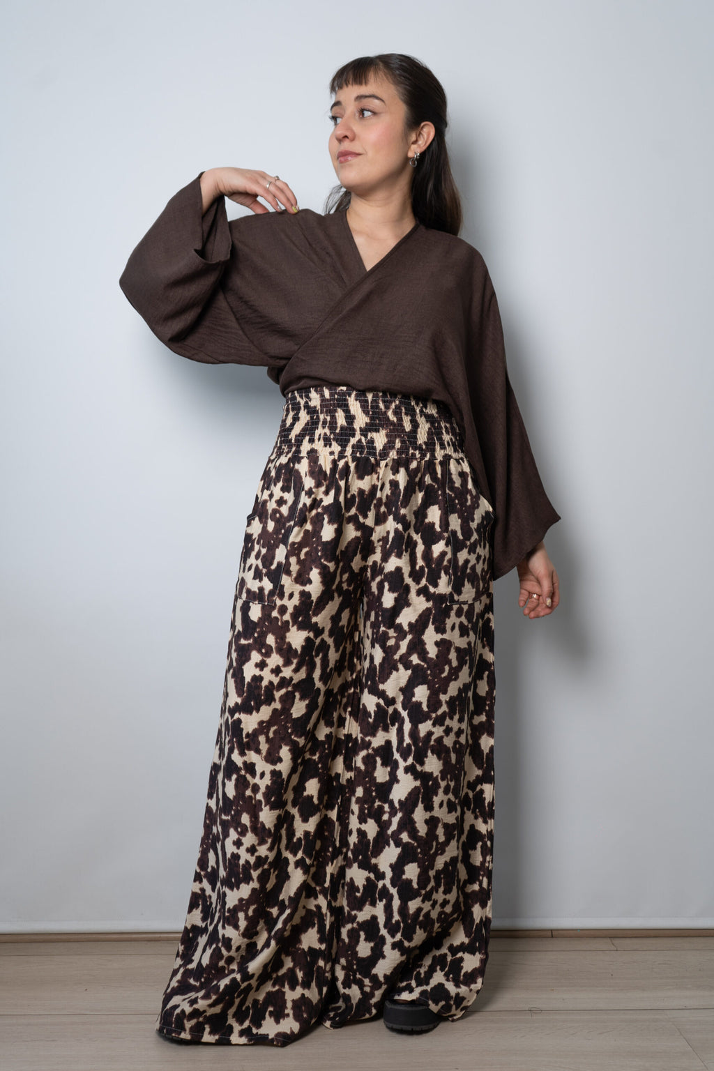Pantalon Estampado - Cafe