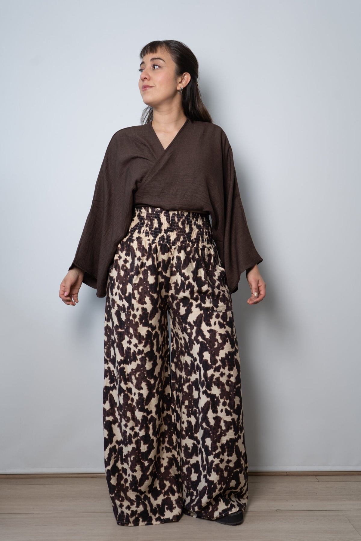 Pantalon Estampado - Cafe
