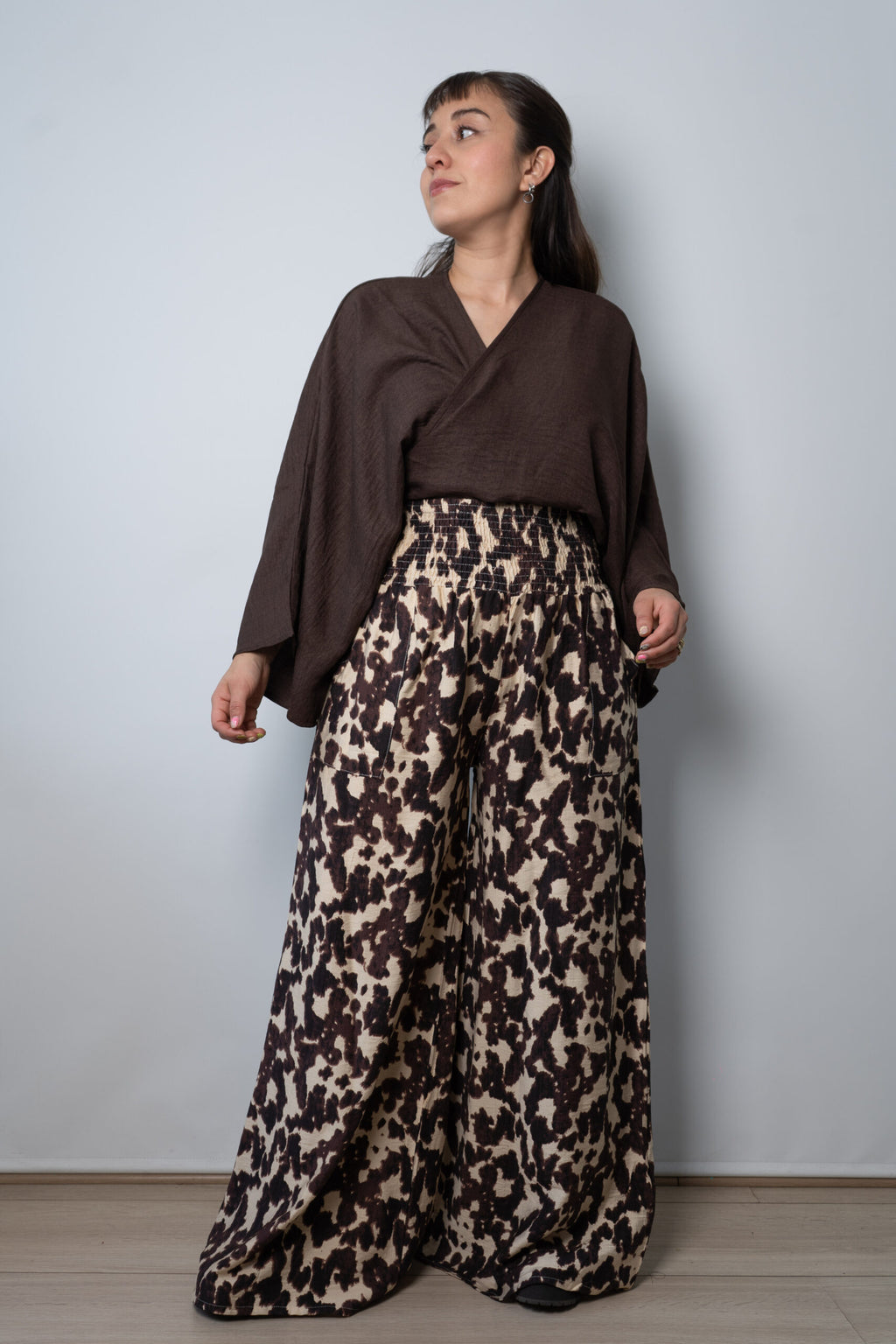 Pantalon Estampado - Cafe