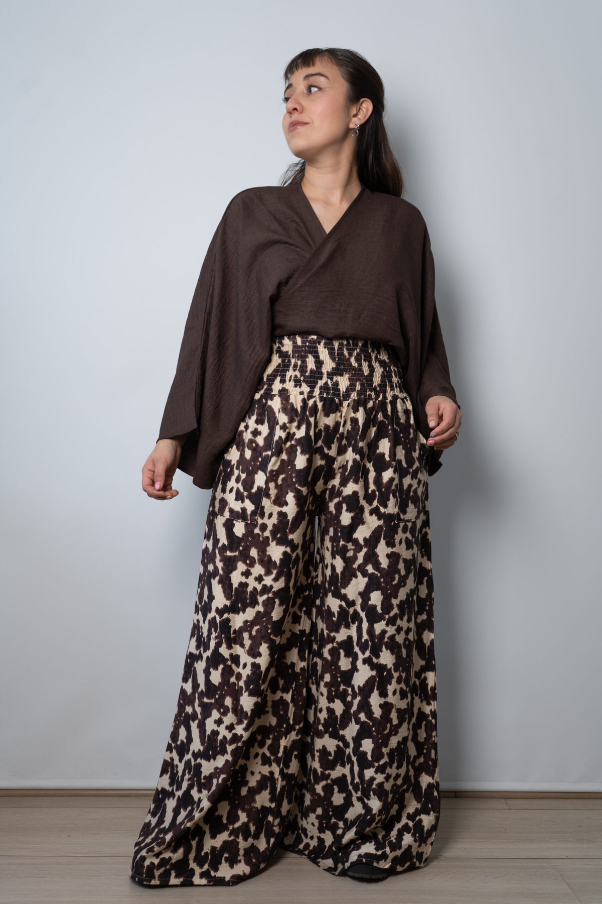 Pantalon Estampado - Cafe