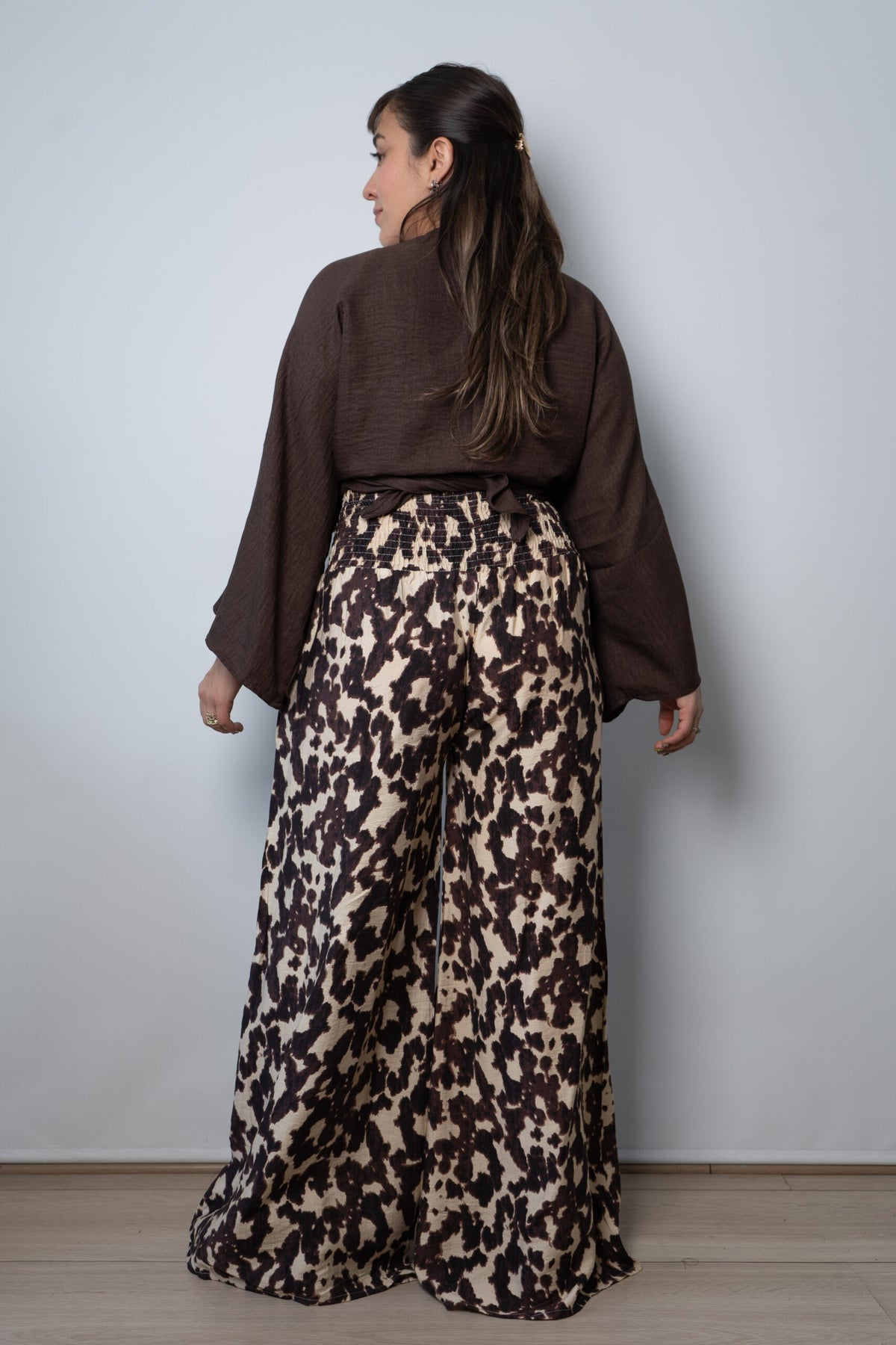 Pantalon Estampado - Cafe