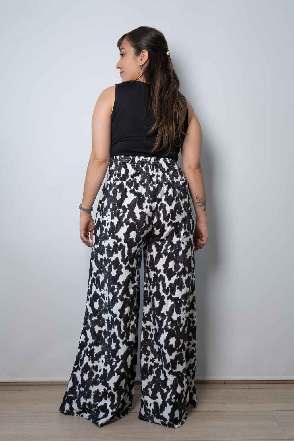Pantalon Estampado -  Negro