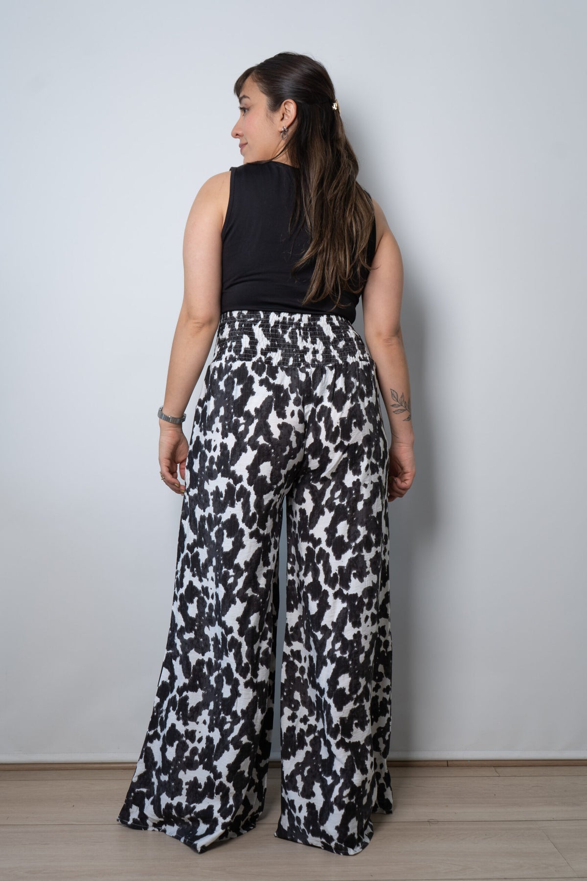 Pantalon Estampado -  Negro
