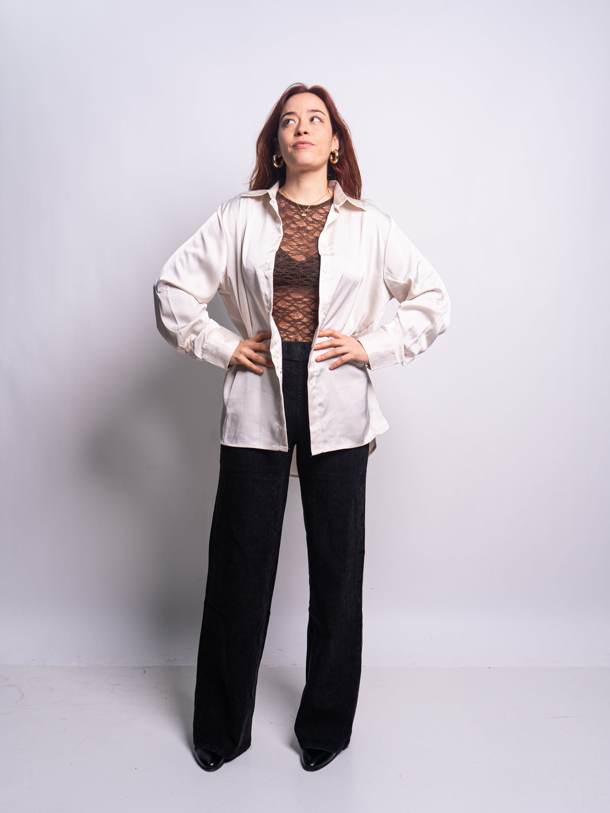 Blusa Satin - Crema