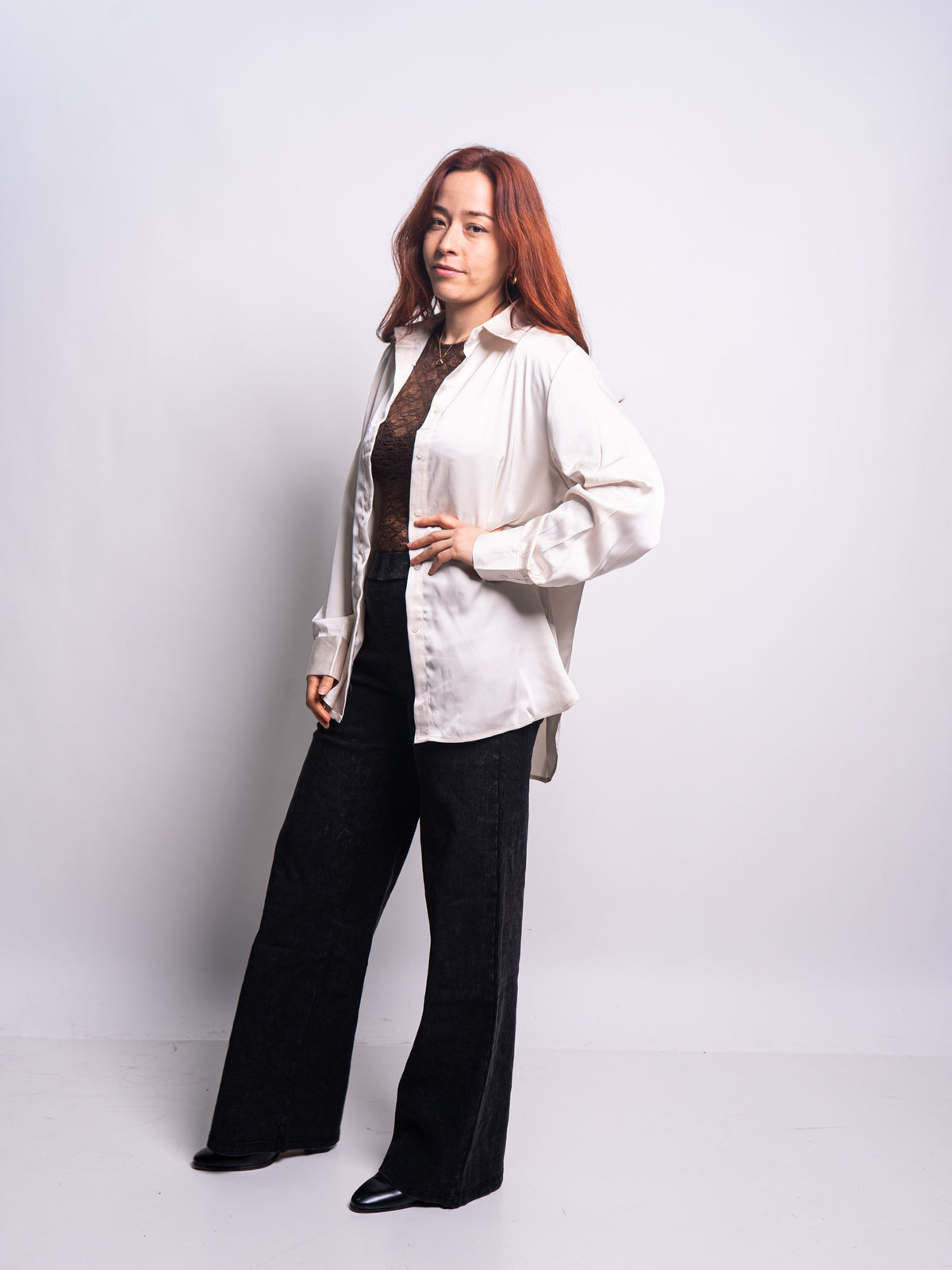 Blusa Satin - Crema