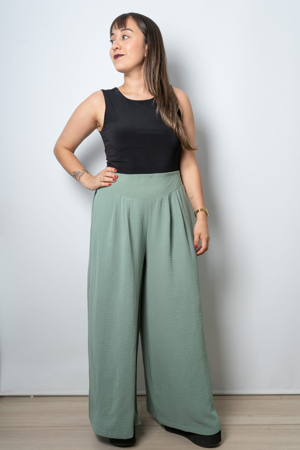 Pantalon Isabella -Verde agua
