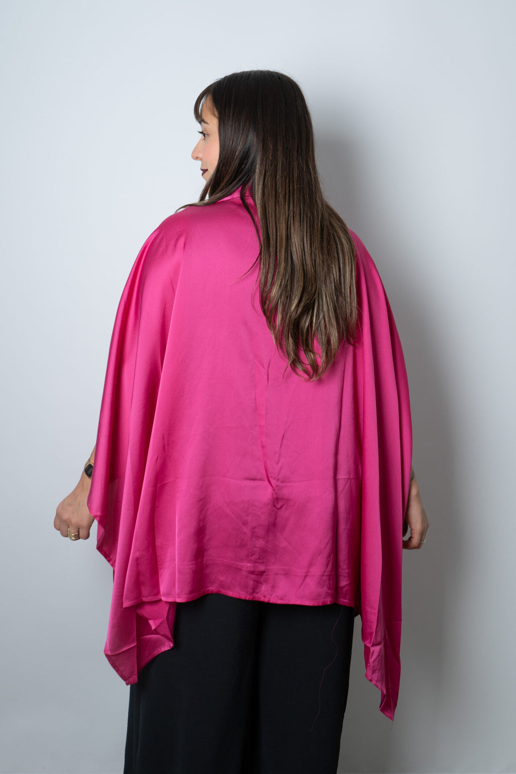 Blusa Satin Lucia - Fucsia