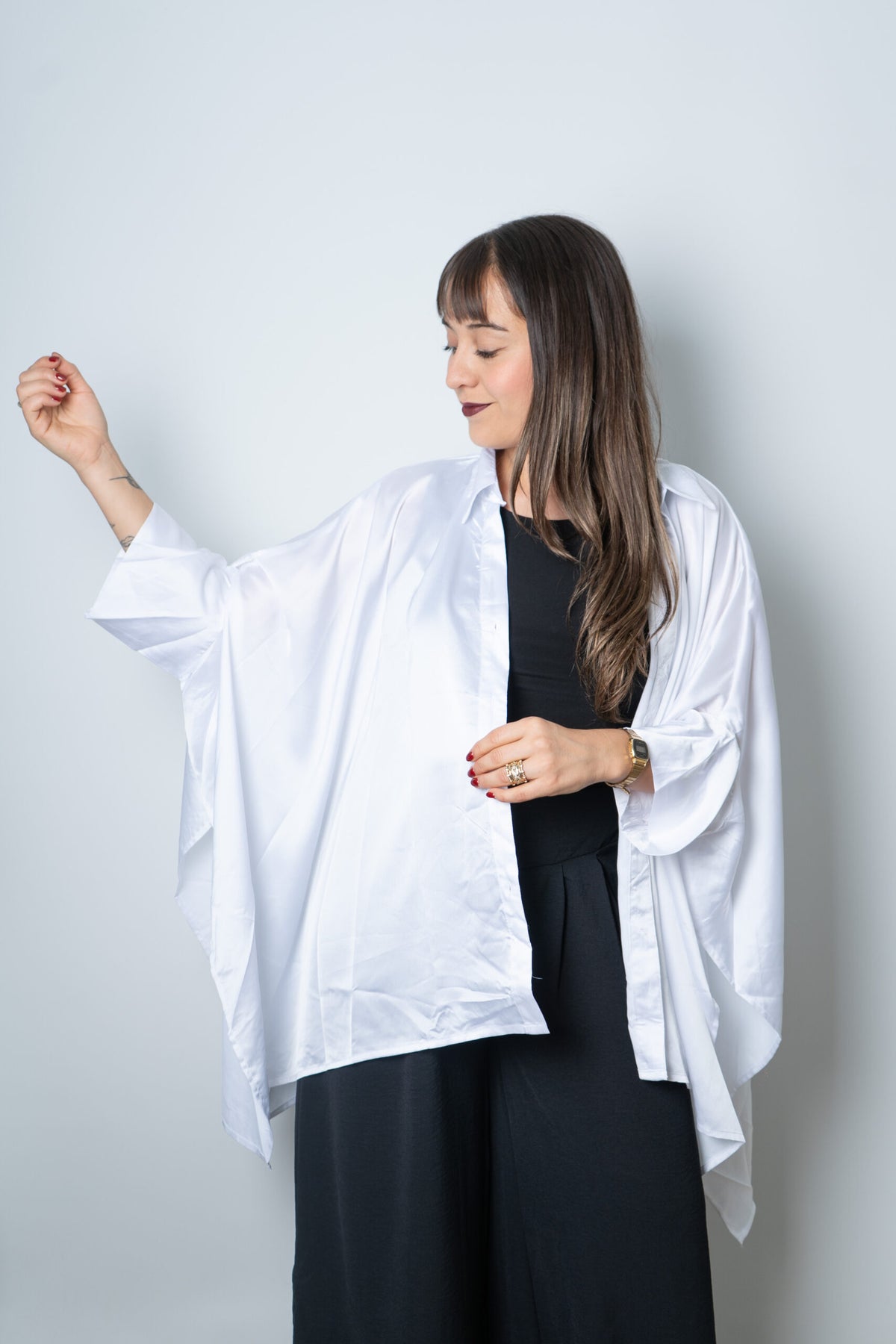 Blusa Satin Lucia - Blanca