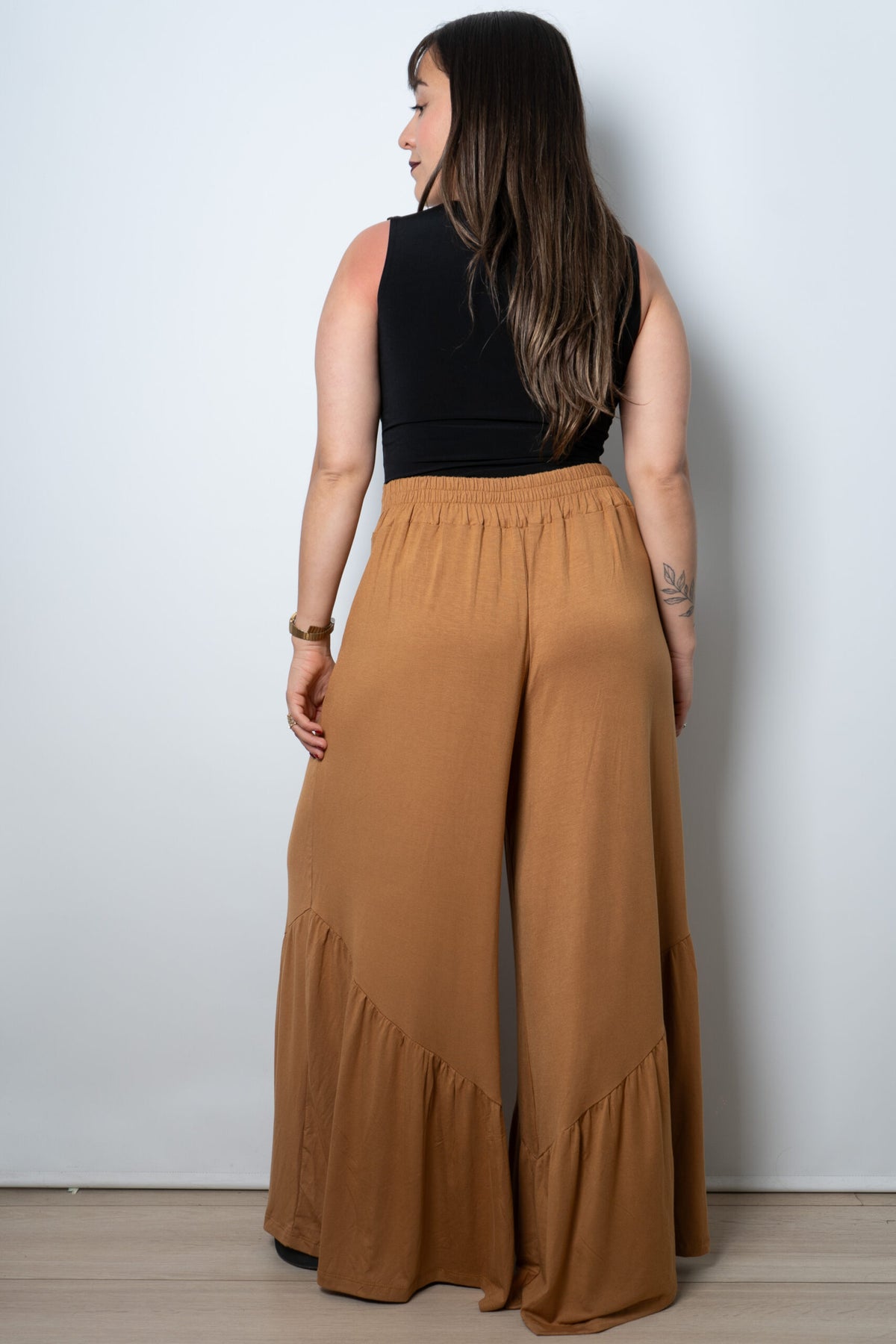 Pantalon algodon Agustina - Camel